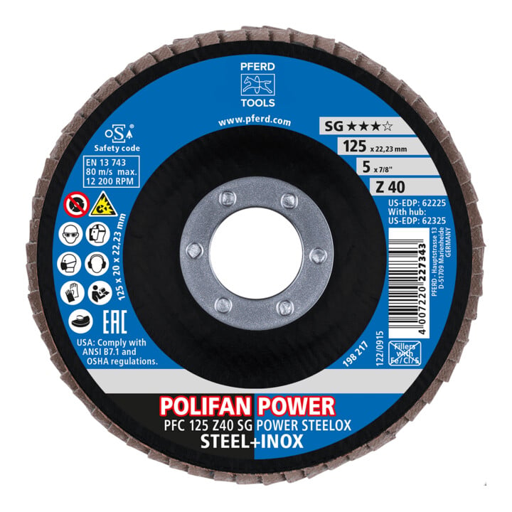 PFERD TOOLS Set 125 STEELOX PFC Z40 SG POWER EHT 1,0 SG
