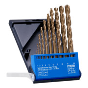 PFERD TOOLS Spiralbohrer-Set 10-tlg. INOX HSSE N DIN 338 für zähe und harte Werkstoffe