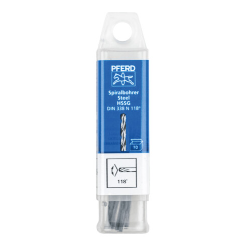 PFERD TOOLS Spiralbohrer DIN 338 HSSG N 9,5 STEEL Stahl
