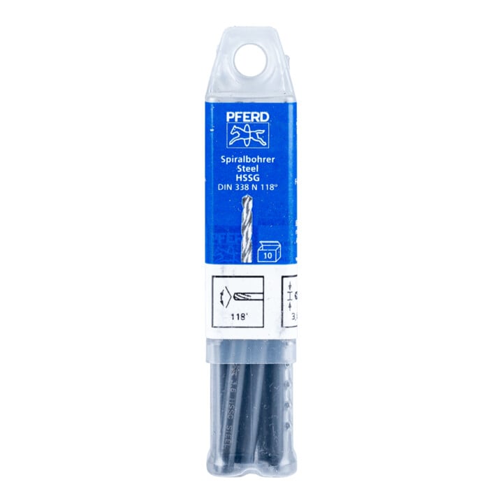 PFERD TOOLS Spiralbohrer STEEL Ø 3,6 mm HSS-G N DIN 338 118° universal
