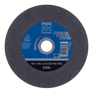 PFERD TOOLS Stationäre Trennscheibe T 300x3,0x40mm "weich" HD STEEL für Stahl 100m/s