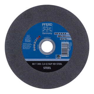 PFERD TOOLS Stationäre Trennscheibe T 300x3,4x25,4 mm "mittelhart" HD STEEL für Stahl 80m/s