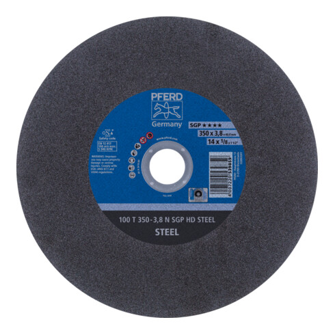 PFERD TOOLS Stationäre Trennscheibe T 350x3,8x40mm "weich" HD STEEL für Stahl 100m/s