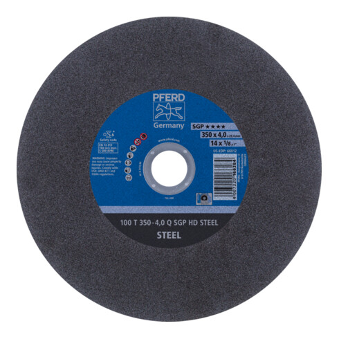 PFERD TOOLS Stationäre Trennscheibe T 350x4,0x25,4 mm "mittelhart" HD STEEL für Stahl 100m/s