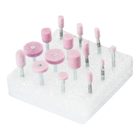 PFERD TOOLS STEEL EDGE Schleifstift-Set 15-tlg. Schaft-Ø 3 mm A80 für Stahl- und Stahlguss