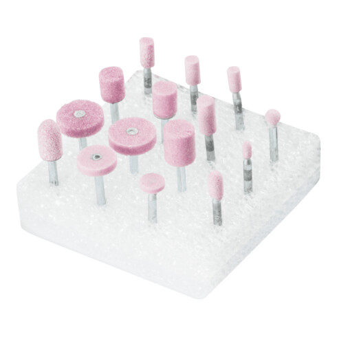 PFERD TOOLS STEEL EDGE Schleifstift-Set 15-tlg. Schaft-Ø 3 mm A80 für Stahl- und Stahlguss