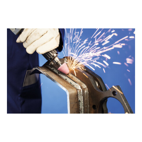 PFERD TOOLS STEEL Schleifstift Kegel Ø 32x32 mm Schaft-Ø 6 mm A46 für Stahl- und Stahlguss