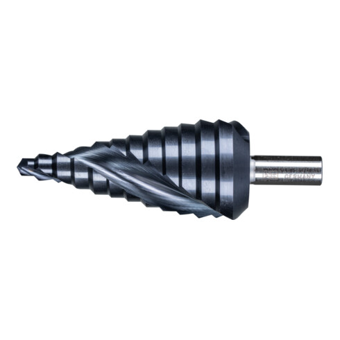 PFERD TOOLS Stufenbohrer HSS 12 Bohrstufen Ø 6-37 mm 3-Flächenschaft-Ø 10mm HICOAT beschichtet