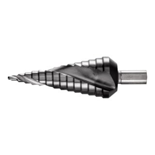 PFERD TOOLS Stufenbohrer HSS 14 Bohrstufen Ø 4-30mm 3-Flächenschaft-Ø 10mm HICOAT beschichtet