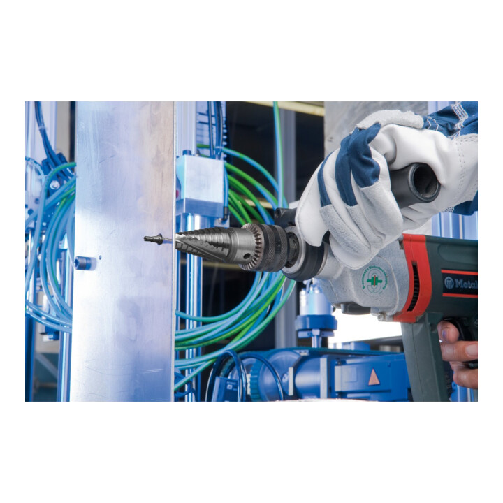 PFERD TOOLS Stufenbohrer HSS 14 Bohrstufen Ø 4-30mm 3-Flächenschaft-Ø 10mm HICOAT beschichtet
