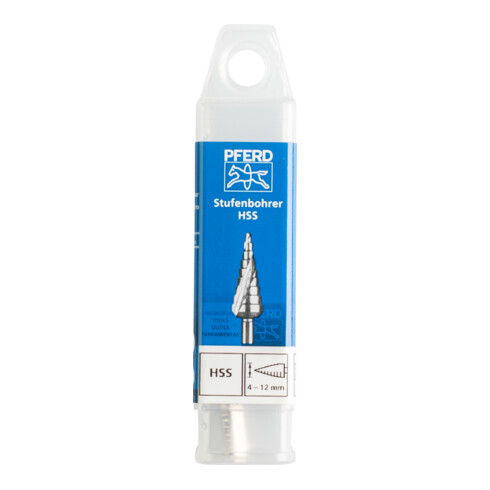 PFERD TOOLS Stufenbohrer HSS 9 Bohrstufen Ø 4-12 mm 3-Flächenschaft-Ø 6 mm