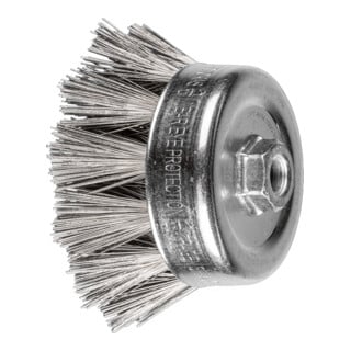 PFERD TOOLS Topfbürste gezopft TBG Ø 100mm M14 Edelstahl-Diamant-Draht-Ø 0,50mm Korn 270
