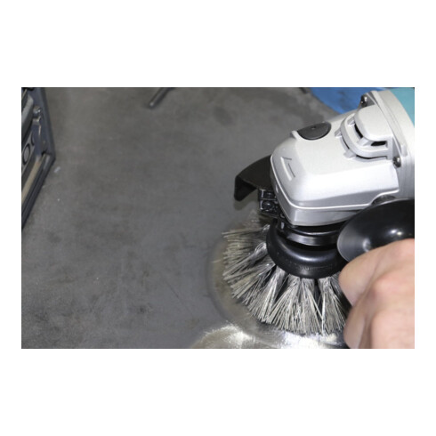 PFERD TOOLS Topfbürste gezopft TBG Ø 100mm M14 Edelstahl-Diamant-Draht-Ø 0,50mm Korn 400