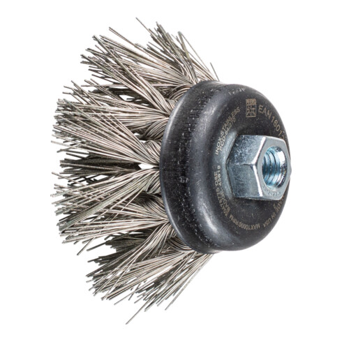 PFERD TOOLS Topfbürste gezopft TBG Ø 65 mm M14 Edelstahl-Diamant-Draht-Ø 0,50mm Korn 270