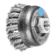 PFERD TOOLS Topfbürste gezopft TBG Ø 65 mm M14 Edelstahl-Draht-Ø 0,35 mm Winkelschleifer
