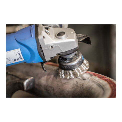 PFERD TOOLS Topfbürste gezopft TBG Ø 65 mm M14 Edelstahl-Draht-Ø 0,35 mm Winkelschleifer