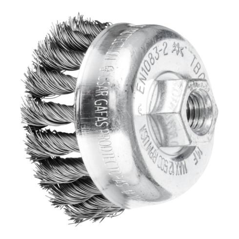 PFERD TOOLS Topfbürste gezopft TBG Ø 65 mm M14 Stahl-Draht-Ø 0,35 mm Winkelschleifer