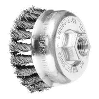 PFERD TOOLS Topfbürste gezopft TBG Ø 65 mm M14 Stahl-Draht-Ø 0,35 mm Winkelschleifer