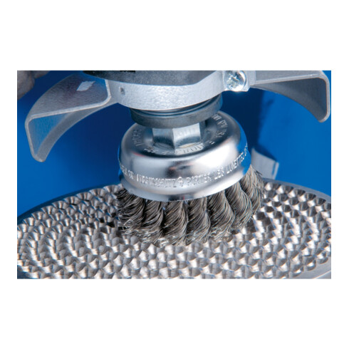 PFERD TOOLS Topfbürste gezopft TBG Ø 65 mm M14 Stahl-Draht-Ø 0,80mm Winkelschleifer