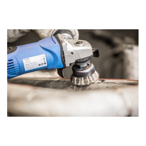 PFERD TOOLS Topfbürste gezopft TBG Ø 80mm M14 Edelstahl-Draht-Ø 0,50mm Winkelschleifer (1)