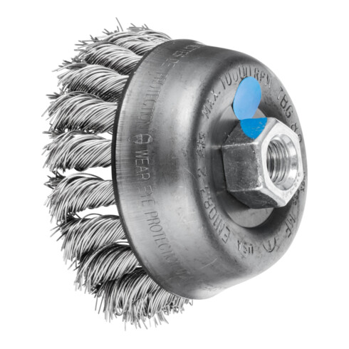 PFERD TOOLS Topfbürste gezopft TBG Ø 80mm M14 Edelstahl-Draht-Ø 0,50mm Winkelschleifer