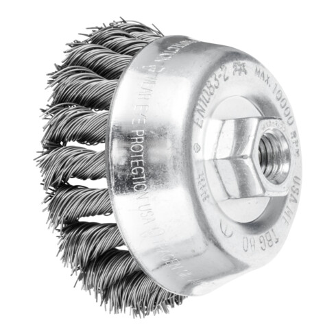 PFERD TOOLS Topfbürste gezopft TBG Ø 80mm M14 Stahl-Draht-Ø 0,50mm Winkelschleifer