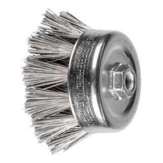 PFERD TOOLS Topfbürste gezopft TBG Ø 100mm M14 Edelstahl-Diamant-Draht-Ø 0,50mm Korn 270