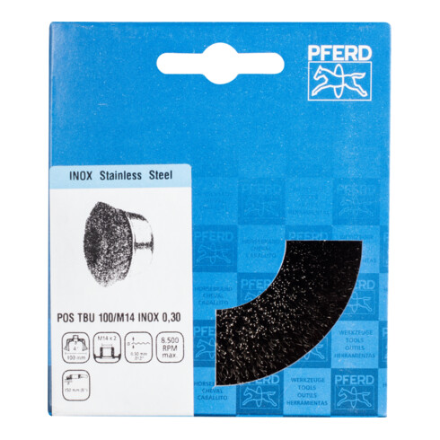 PFERD TOOLS Topfbürste ungezopft TBU Ø100mm M14 Edelstahl-Draht-Ø0,30 Winkelschleifer (1)