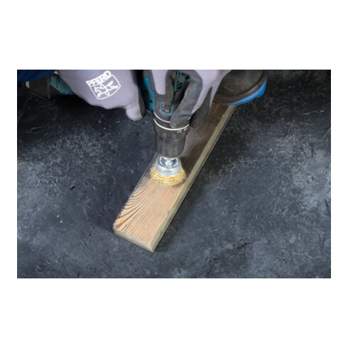 PFERD TOOLS Topfbürste ungezopft TBU Ø50mm Schaft-Ø 6 mm Messing-Draht-Ø 0,20 Bohrmaschinen