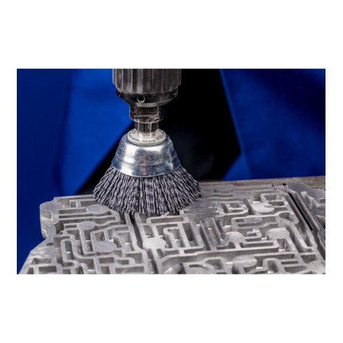 PFERD TOOLS Topfbürste ungezopft TBU Ø50mm Schaft-Ø6 mm SiC-Filament-Ø0,90 Korn 180 (1)
