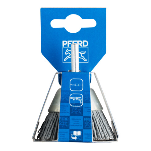 PFERD TOOLS Topfbürste ungezopft TBU Ø50mm Schaft-Ø6 mm SiC-Filament-Ø0,90 Korn 180