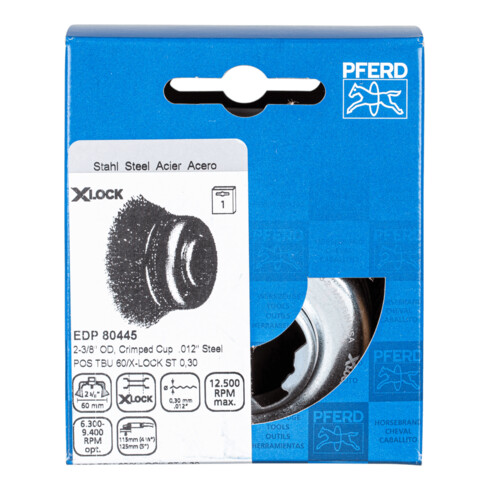 PFERD TOOLS Topfbürste mit Gewinde, ungezopft POS TBU 60/X-LOCK ST 0,30