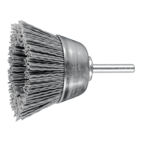 PFERD TOOLS Topfbürste ungezopft TBU Ø60mm Schaft-Ø6 mm SiC-Filament-Ø0,90 Korn 180