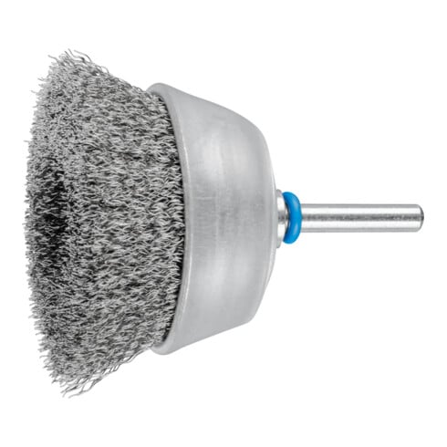 PFERD TOOLS Topfbürste ungezopft TBU Ø70mm Schaft-Ø6 mm Edelstahl-Draht-Ø0,20