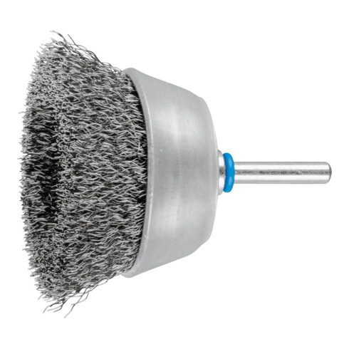 PFERD TOOLS Topfbürste ungezopft TBU Ø70mm Schaft-Ø6 mm Edelstahl-Draht-Ø0,30