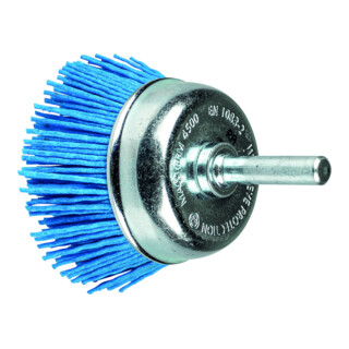 PFERD TOOLS Topfbürste ungezopft TBU Ø 50mm Schaft-Ø 6 mm BLUE-Filament-Ø 1,10mm Korn 180 Bohrmaschinen