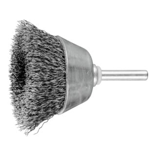 PFERD TOOLS Topfbürste mit Schaft, ungezopft TBU 6015/6 INOX 0,30 0.3 mm gewellter Draht