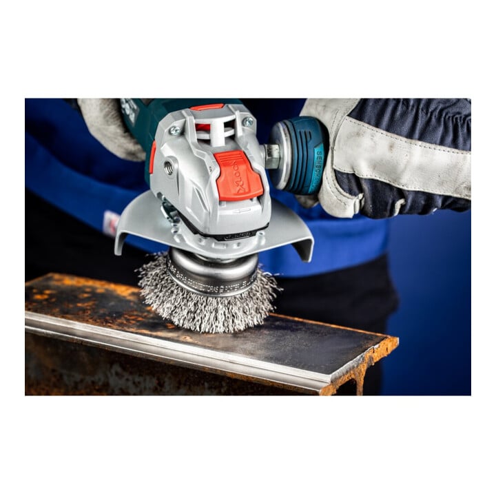 PFERD TOOLS Topfbürste ungezopft TBU Ø60 Bohrung 22,2 mm/X-LOCK Stahl-Draht-Ø0,30 Winkelschleifer