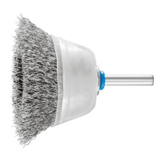 PFERD TOOLS Topfbürste ungezopft TBU Ø60mm Schaft-Ø6 mm Edelstahl-Draht-Ø0,30
