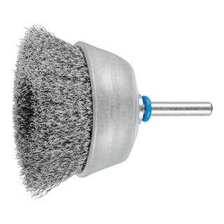 PFERD TOOLS Topfbürste ungezopft TBU Ø70mm Schaft-Ø6 mm Edelstahl-Draht-Ø0,20
