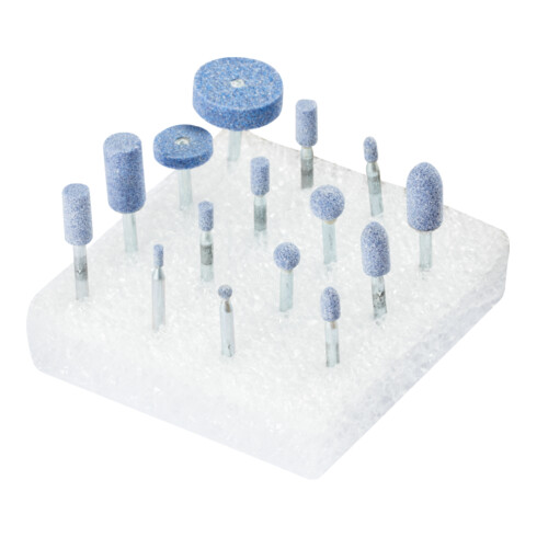 PFERD TOOLS TOUGH Schleifstift-Set 15-tlg. Schaft-Ø 3 mm CO80 für schwer zerspanbare Werkstoffe