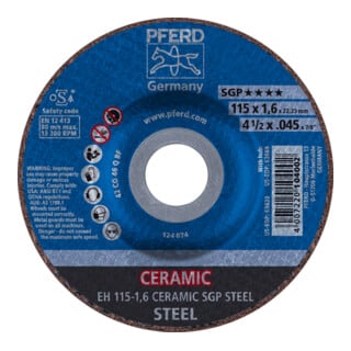 PFERD TOOLS Trennscheibe EH CERAMIC SGP STEEL 1.6  mm