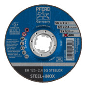 PFERD TOOLS Trennscheibe EH 125x2,4 mm X-LOCK gekröpft Leistungslinie SG STEELOX für Stahl/Edelstahl