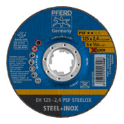 PFERD TOOLS Trennscheibe EH 125x2,4 mm X-LOCK gekröpft Universallinie PSF STEELOX für Stahl/Edelstahl