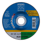 PFERD TOOLS Trennscheibe EH 125x2,4x22,23 mm gekröpft Uni.-Linie PSF ALU+STONE für Alu/NE-Met./Stein (10)