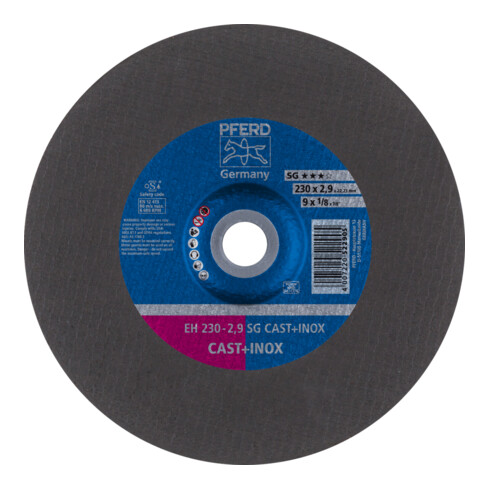 PFERD TOOLS Trennscheibe EH 230x2,9x22,23 mm gekröpft Leistungslinie SG CAST+INOX für Guss/Edelstahl