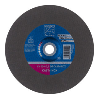 PFERD TOOLS Trennscheibe EH 230x2,9x22,23 mm gekröpft Leistungslinie SG CAST+INOX für Guss/Edelstahl
