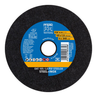 PFERD TOOLS Trennscheibe EHT 105x1,0x16 mm gerade Universallinie PSF STEELOX für Stahl/Edelstahl