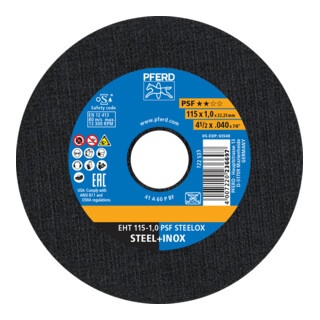 PFERD TOOLS Trennscheibe EHT 115-1,0 PSF STEELOX TIN 10