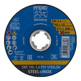 PFERD TOOLS Trennscheibe EHT 115-1,0 PSF STEELOX/X-LOCK